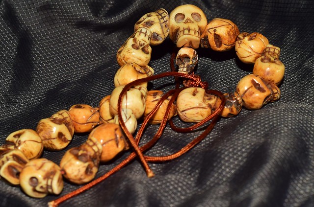 Skull Necklace mala Skull Rosary Bone Mala for Goddess Kali in 54 bead —  Vastustoreonline